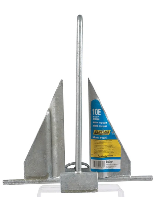 Seachoice 41620 Hot Dipped Galvanized Aluminum Utility Anchor 16-3/4 L in.