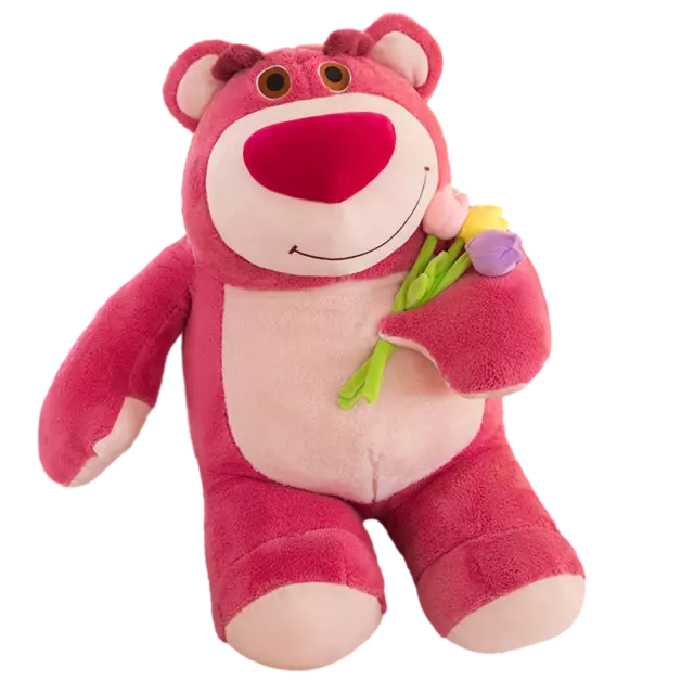 SOFT AND HUGGABLE Pink Bear Strawberry Stuffed Animal 12 Inches