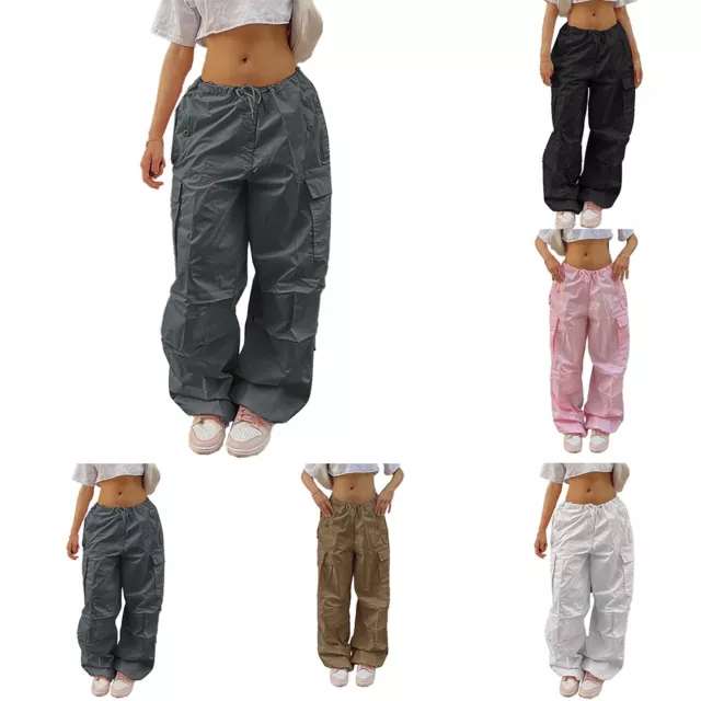 Pantalon de jogger femme basse confortable et polyvalent avec poches cargo