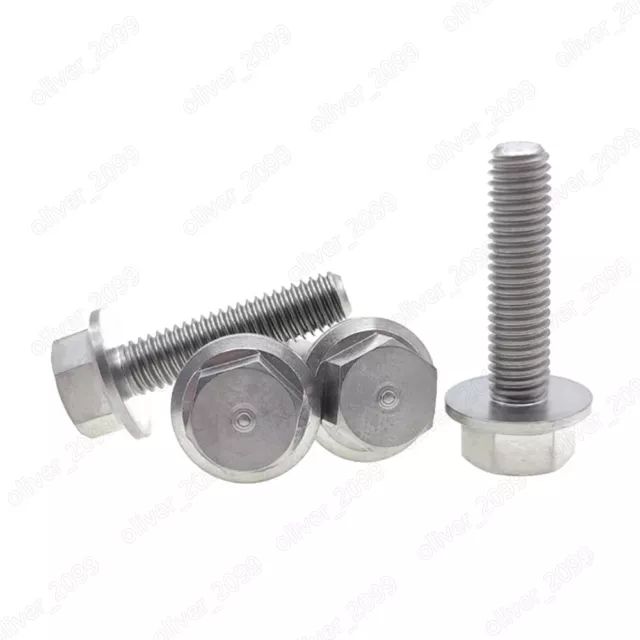 GR5 Titanium Hexagon Flange Bolts Hex Flange Head Screws M4 M5 M6 M10