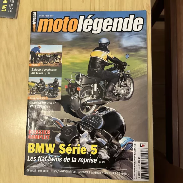 MOTO LEGENDE 180 YAMAHA RD 250 PMS BMW R 50/5 60/5 75/5 MBA 125 NORTON Inter