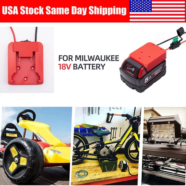 Power Connector DIY Power Wheel Adapter Kit For Milwaukee M18 Battery 18V Dock