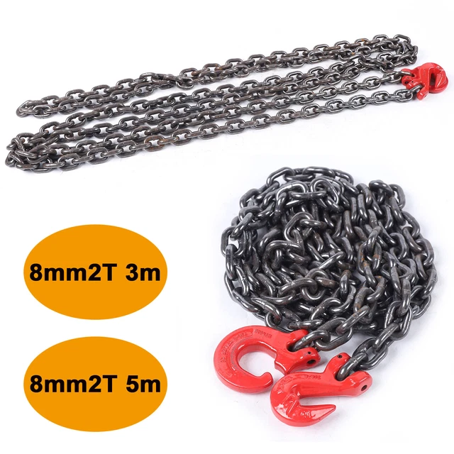 Kettengehänge 8mm Krankette 1 2 4 Strang Anschlagkette SIKA GHS schwarz verzinkt