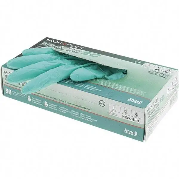 50 Pack Microflex NEC-288-L Disposable Gloves, Neoprene
