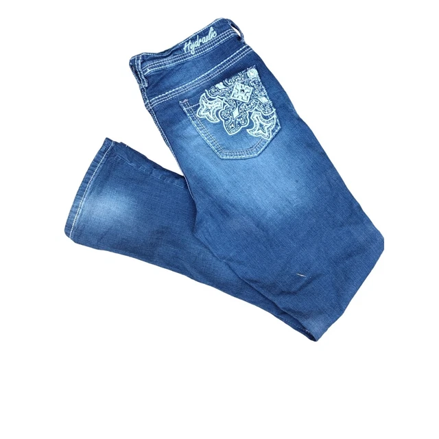 Hydraulic Lola Micro Boot Jeans 17 /18  Taken outdoors shadows clothes not faded