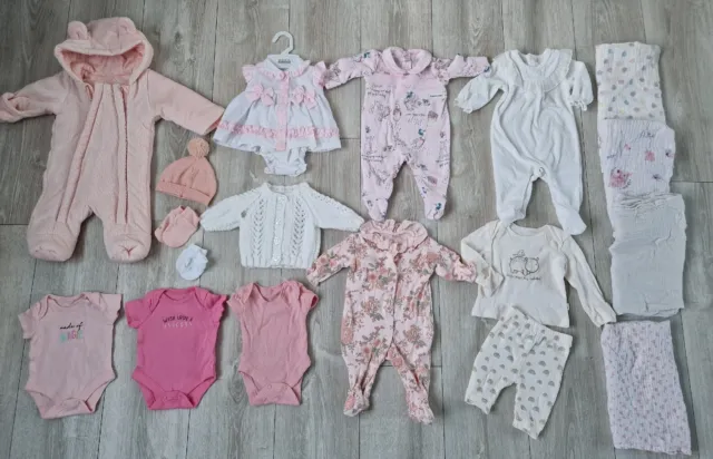 Baby Girl Clothes Bundle Newborn First Size 50-56cm Outfits Next