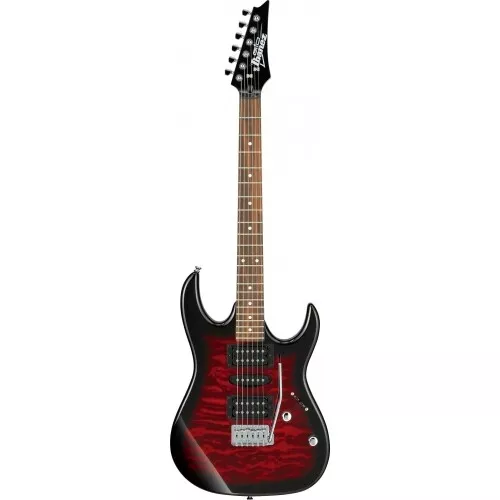 IBANEZ - GRX70QA TRANSPARENT RED BURST GIO - Guitare électrique