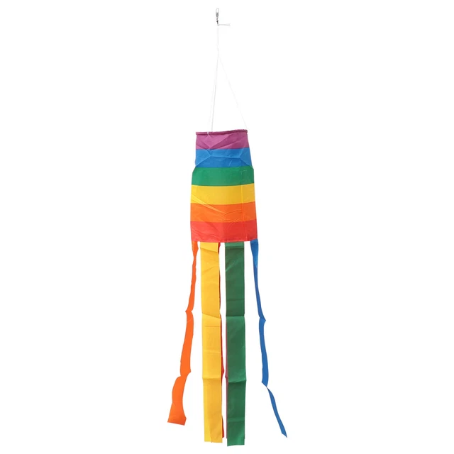 DAZZLEEX Regenbogen Windsack 70cm - Lichtbeständig Für Garten & Camping