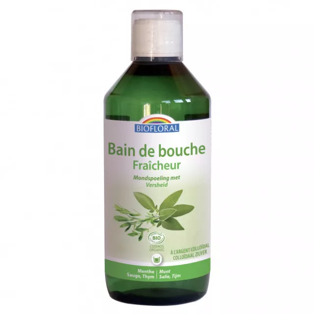 Biofloral Bain de Bouche fraîcheur à l'Argent Colloïdal - 500 ml, bio
