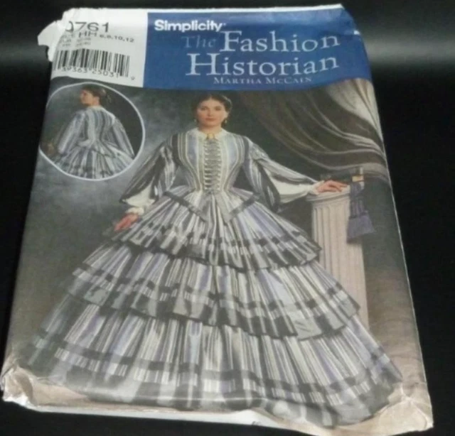 CIVIL WAR HISTORICAL 18th Century GWTW Gown Day Costume Sewing Pattern ...