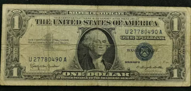 1 Dollar Silver Certificate Blue Seal 1957 B UNITED STATES (463G)