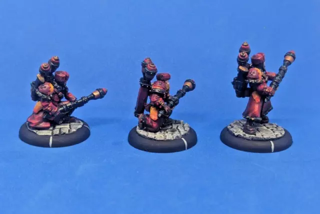 Warmachine Khador WINTER GUARD ROCKETEERS (3 figures) - Painted OOP