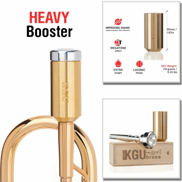 Trumpet Mouthpiece Booster KGUBrass. HEAVY. Raw Brass