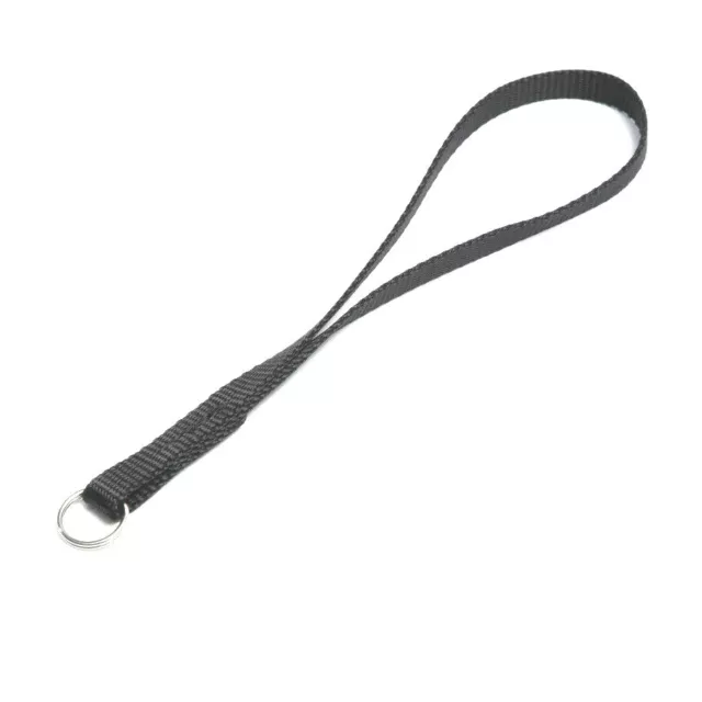 Small Nylon Wrist Strap by apmots - Black Lanyard for Camera Keys Knife ID