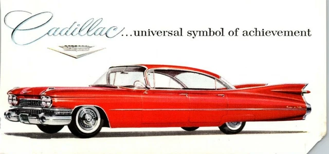 1959 Cadillac Sedan De Ville Cherry Red 6.75 x 10 Print Ad GM Classic Car