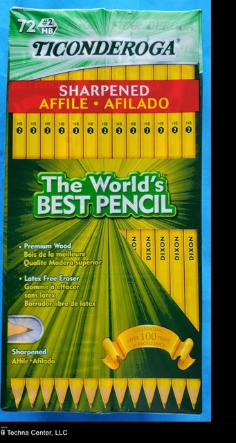 Dixon Ticonderoga HB #2, Yellow Sharpened Pencils, 72/Pack