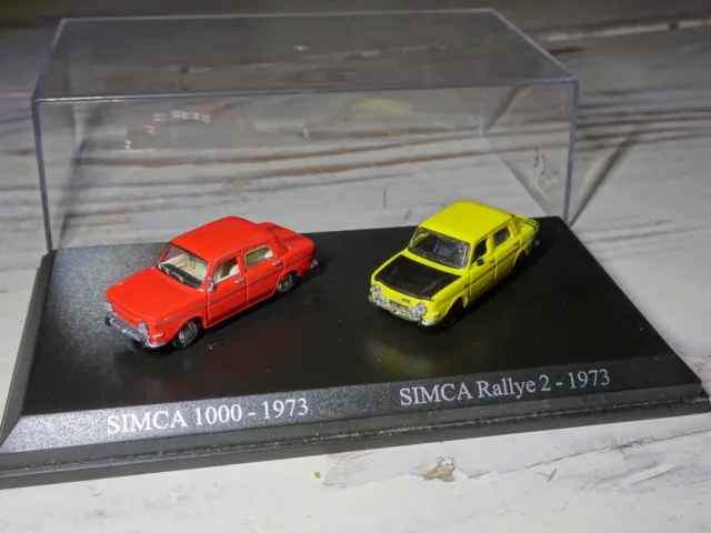 HO voiture SIMCA 1000 1973 + rallye 2 Coffret Duo Atlas 1/87 universal hobbies