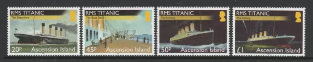 Ascension 2012 Sinking of Titanic set SG 1134-1137 Mnh.