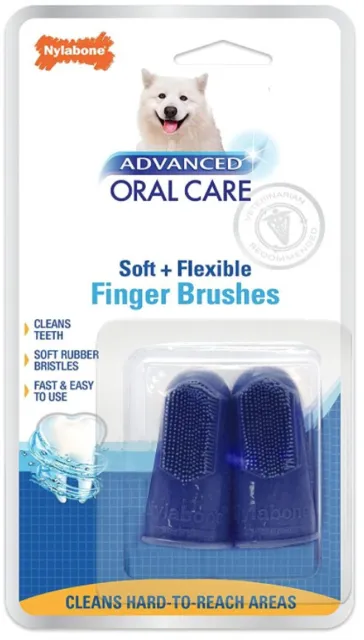 [Pack of 4] Nylabone Advanced Oral Care Finger Brush 2 count