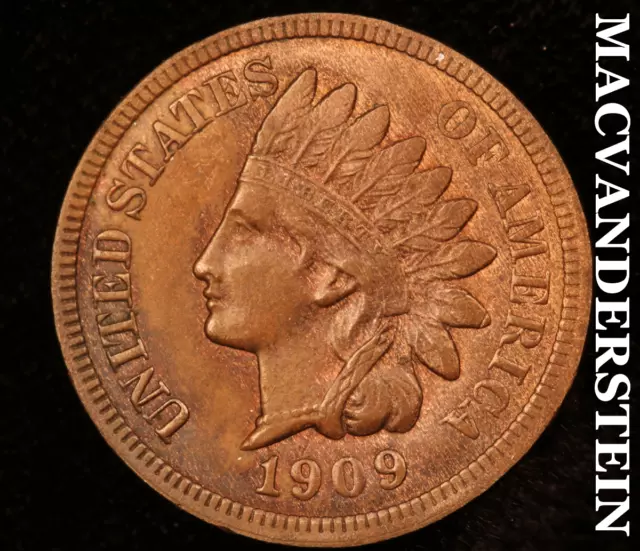 1909 Indian Head Cent - Scarce  High Grade  Better Date  #V1377