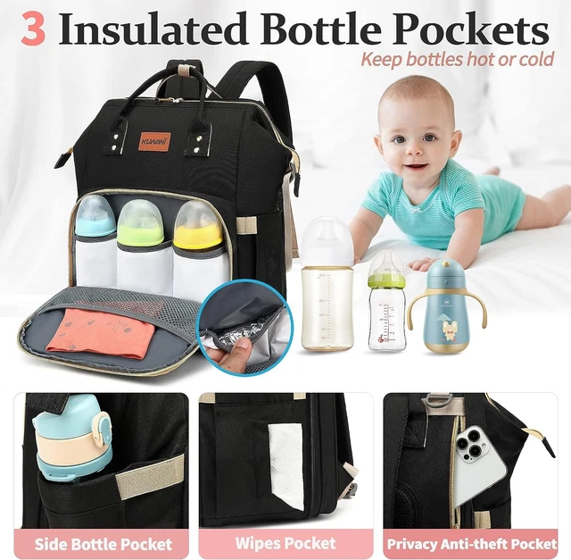 Diaper Bag Backpack Multifunction Travel Baby Changing Bags L Unisex Waterproof 2