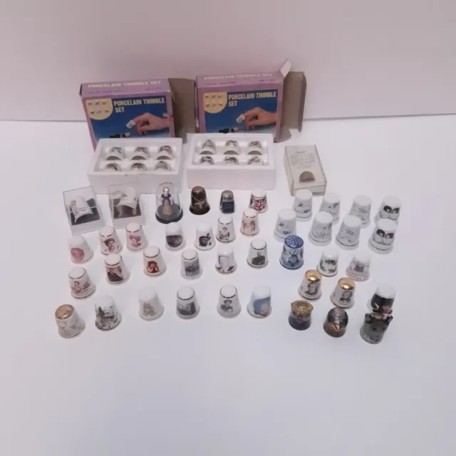 The Thimble Guild Massive Bundle of 60 Royal Family & Other Thimbles See Photos