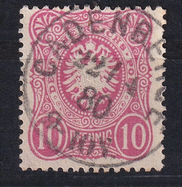 64978) CADENBERGE Hannover 1880 nachverwendeter Preußen-Stempel
