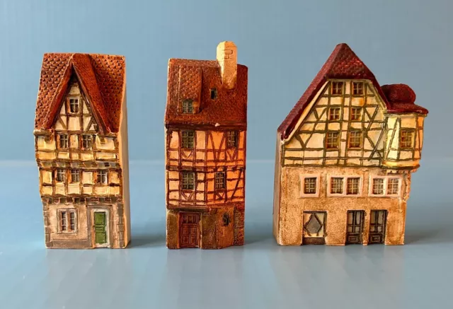 Gault Lot 3 rare miniature houses France ALSACE building Carlton wargame 15mm, 3