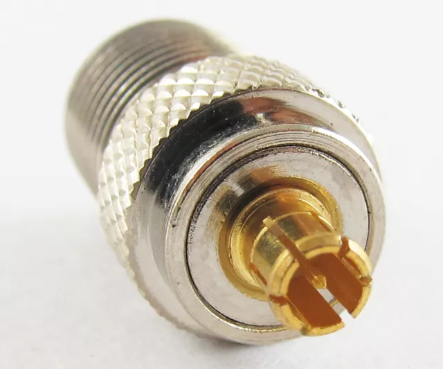 100x F Female Jack to MCX Male Plug Straight RF Coaxial Adapter Connector Brass 3