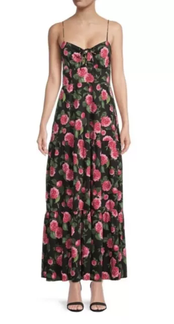 Alice + Olivia Chantay Floral Cotton Maxi Dress New Size 2