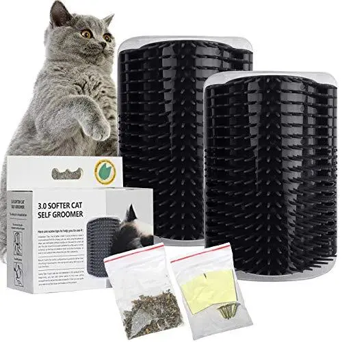 2 PACK Cat Self Groomer,Softer Cat Corner Scratcher For Wall With