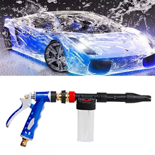 High Pressure Car Wash Spray Gun Snow Foam+ Soap Dispenser Garden Hose Pipe Tool