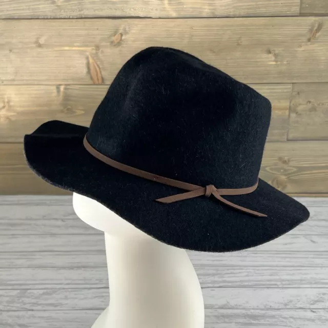 Brixton Womens Hat Valley Fedora Wool Felt Black One Size