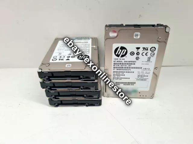 ST9146853SS - Seagate/HPE 146GB 15KRPM 2.5" 6Gbps SAS HDD EH0146FBQDC - Lot of 5