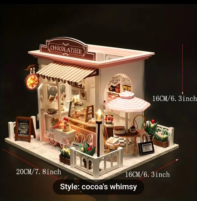 CREATIVE DIY CHOCOLATIER Miniature Mini Dollhouse 3D Kit Model