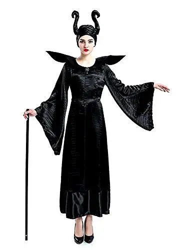 Costume Strega Cattiva Maleficent Malefica Bella Addormentata Donna Ragazza