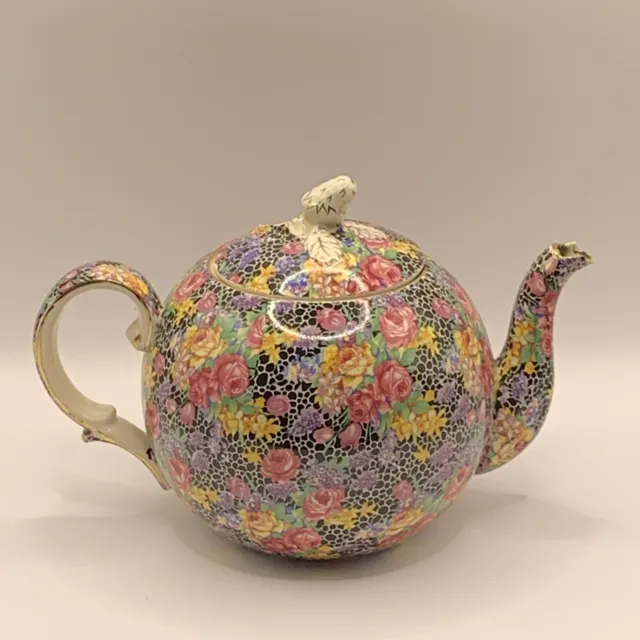Royal Winton Grimwades Chintz Teapot “Hazel” Wright Tyndale 1880-1930 AS IS
