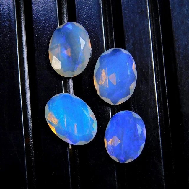 1,7 ct 4 pièces d'opale d'eau australienne naturelle, entièrement...