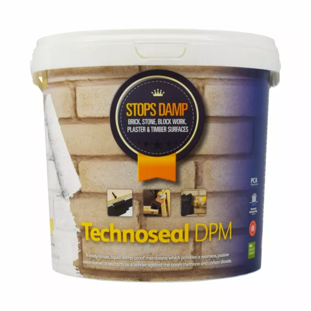 Wykamol Technoseal Damp Proof Paint 5L WHITE | Waterproof Liquid DPM Membrane