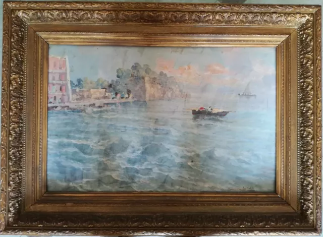 Quadro olio su tavola C. Corsi firmato