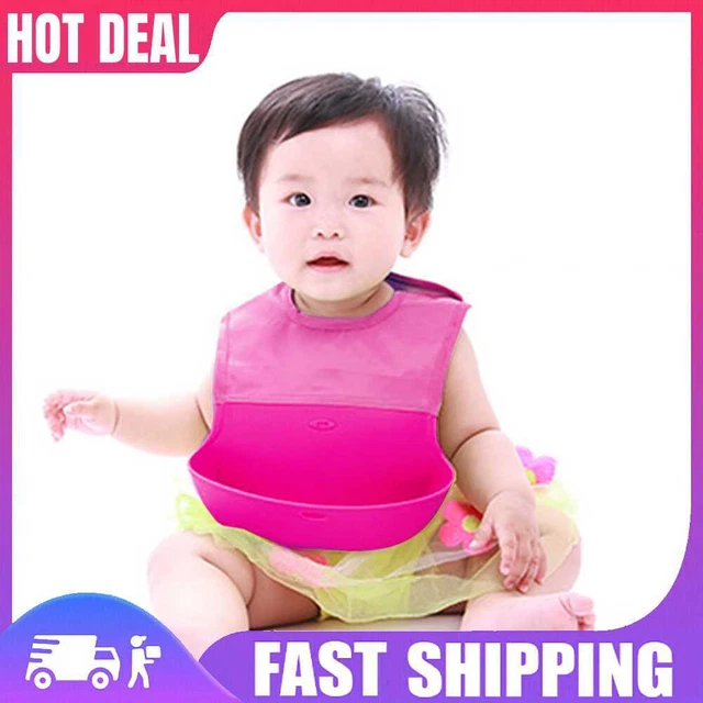 Baby Bibs Waterproof Bibs Three-Dimensional Food Pocket Bibs Red-94224.02