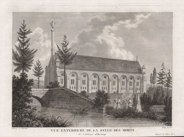 Chiry-Ourscamp abbaye Notre-Dame Oise Hauts-de-France gravure estampe