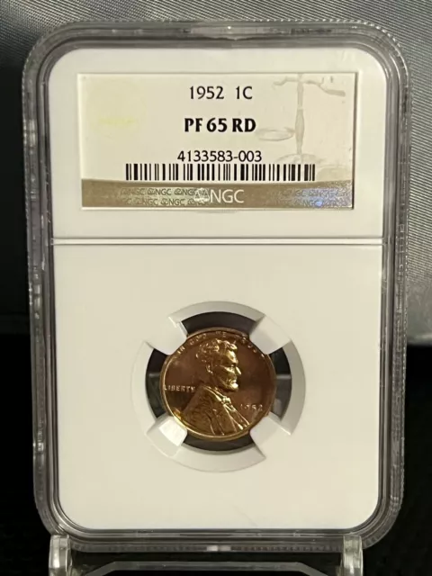 1952 Lincoln Proof Wheat Cent NGC PF 65 RD