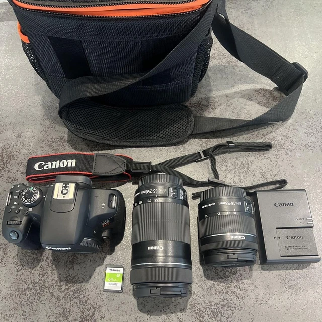 CANON EOS KISS X9 DSLR Camera with 18-55mm & 55-250mm Lenses