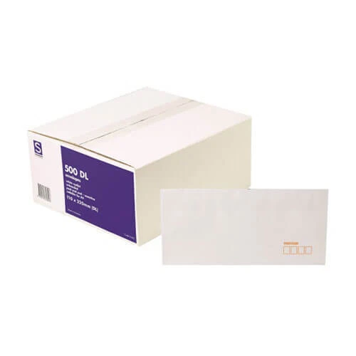 NO WINDOW Stat Peel and Seal Envelope DL (500pk)