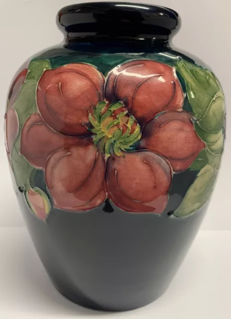 Vintage Moorcroft Anemone Pattern Vase By Walter Moorcroft Made In England