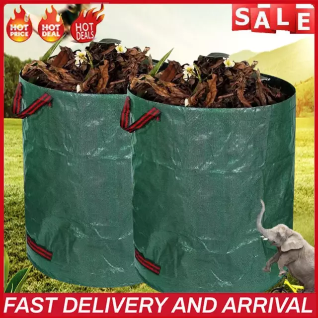 Foldable Garden Waste Bag PP Woven Bag Leaf Grass Container 100/200/300/400/500L