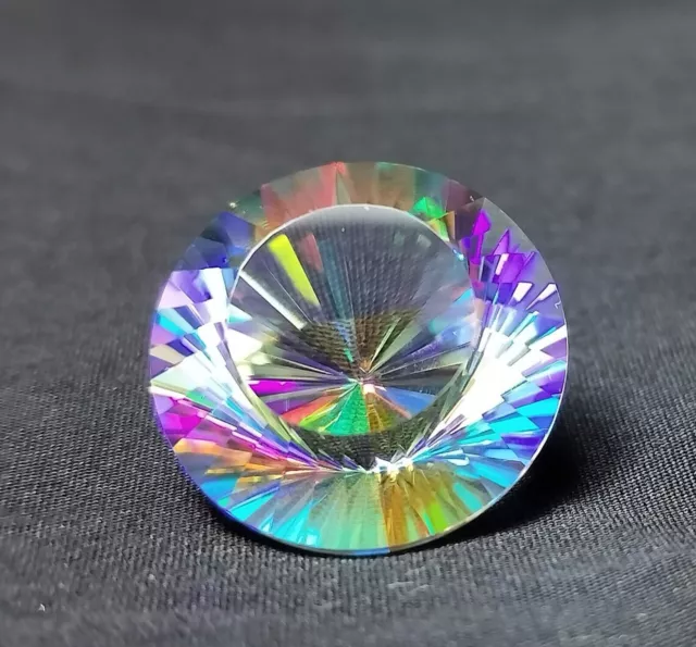 25x25 mm Synthetic Mystic Opal Round Shape Pendent Size Multi-Color Loose Gems