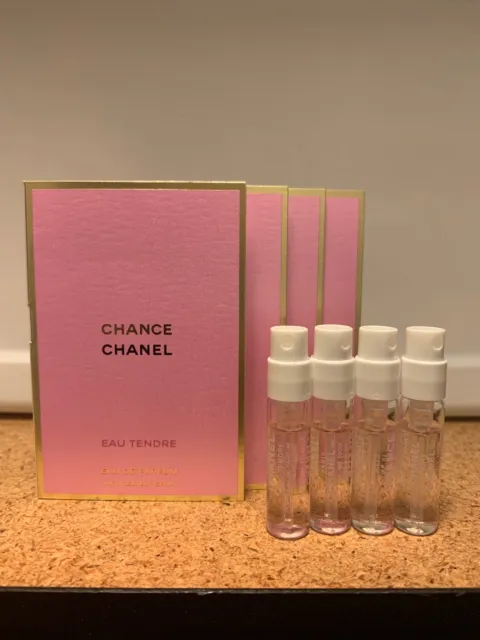 4 X CHANEL Chance Eau Tendre EDP Spray Perfume Sample 1.5ml / 0.05oz each  $21.50 - PicClick