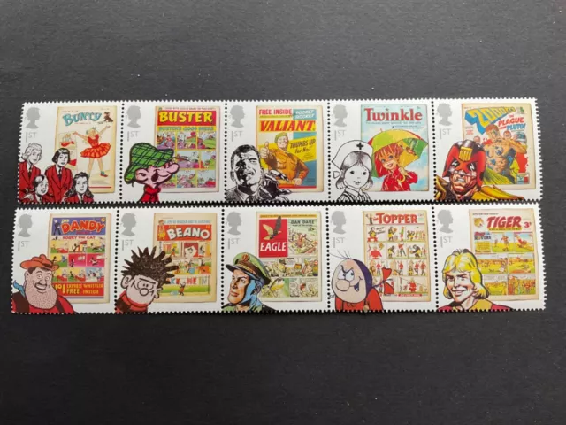 Gb Stamps 2012 Comics Set Of 10 In Strips Mnh Mint. Beano Dandy Bunty Topper
